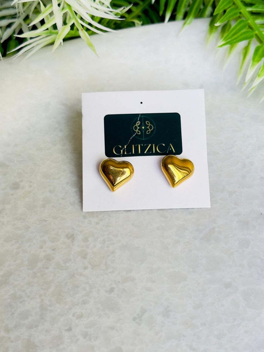 Heart Shaped Earrings 18K Gold-plated Anti-tarnish