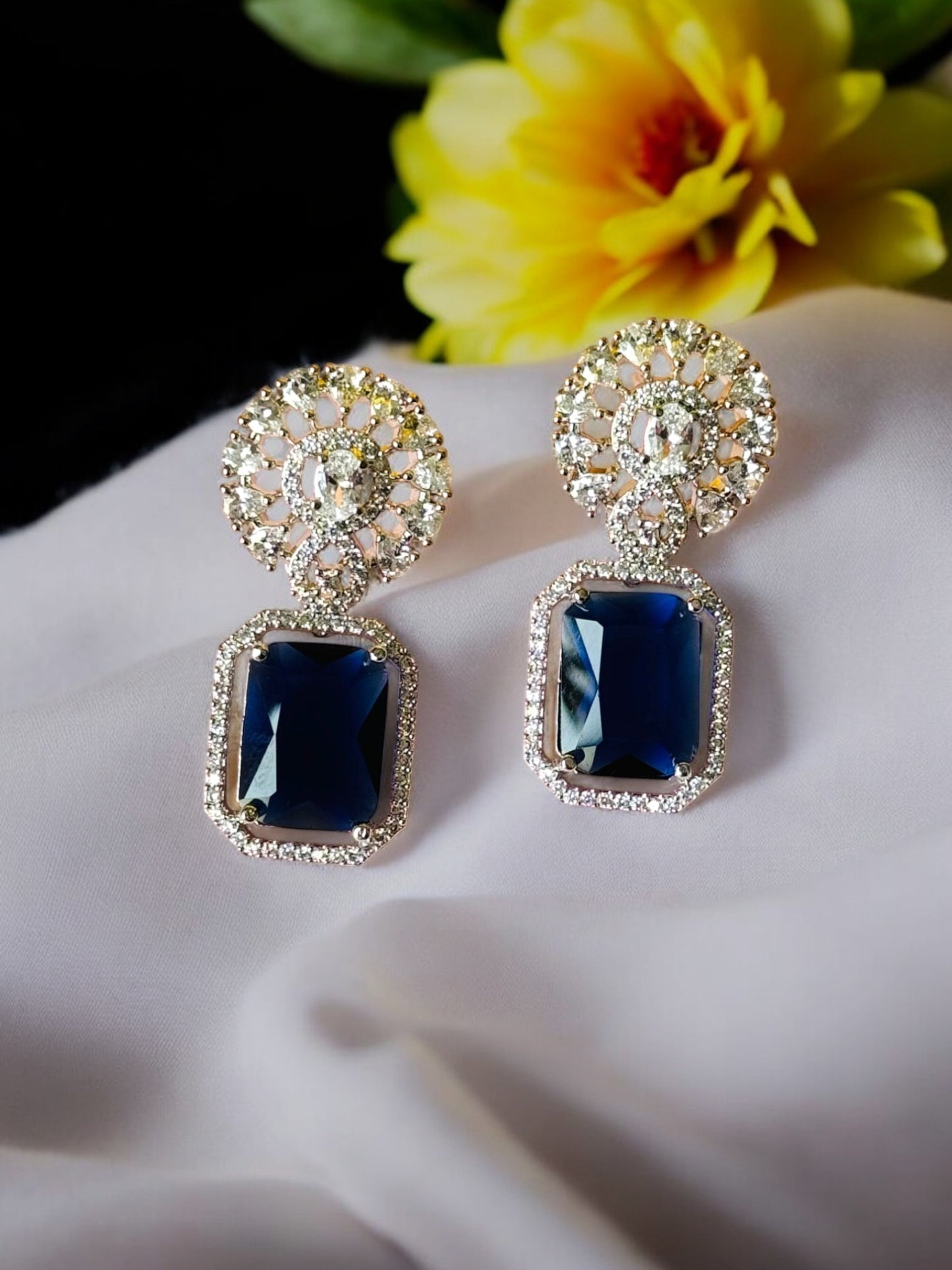 Mesmerizing Sapphire Ring Earrings