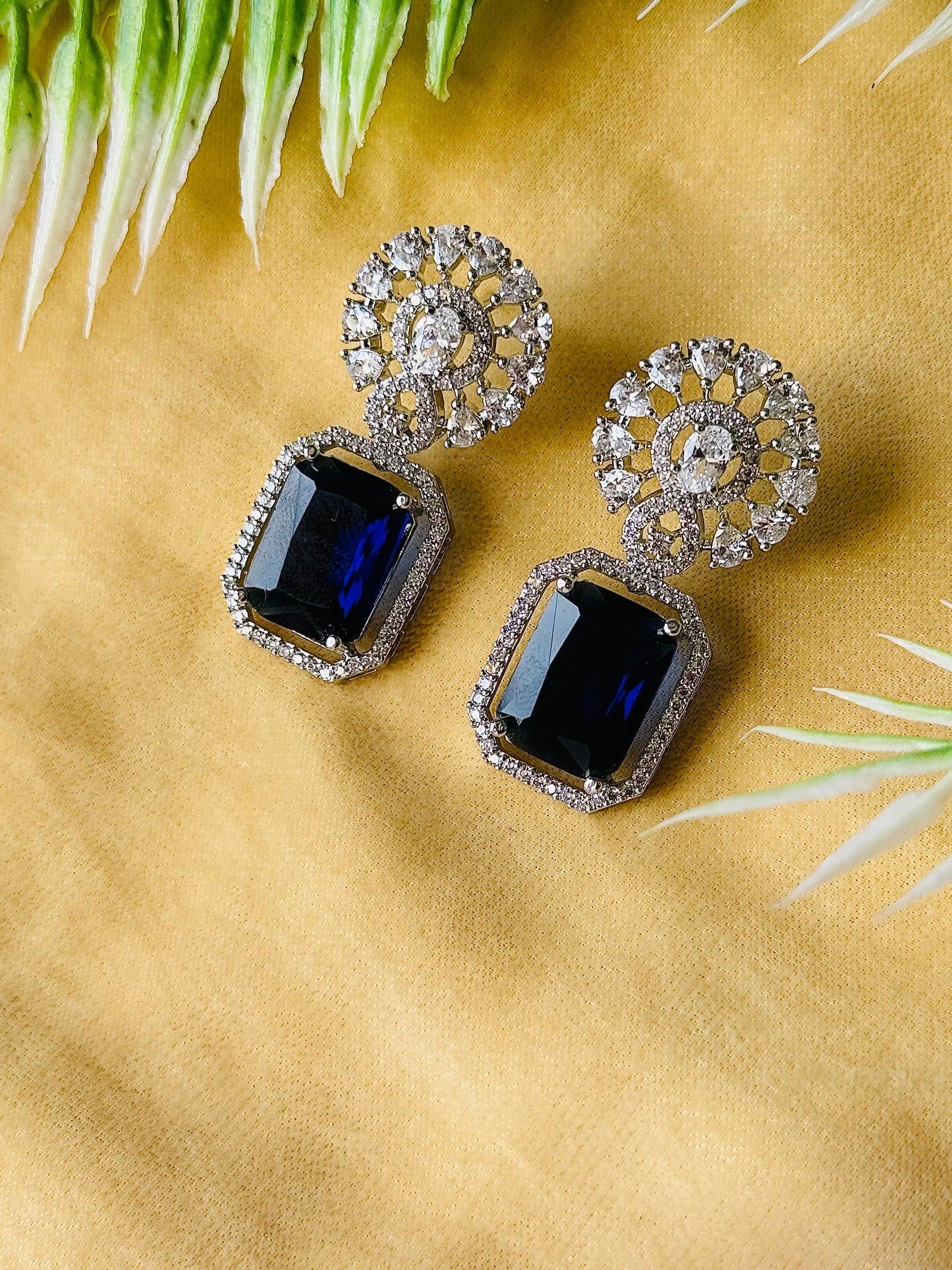 Mesmerizing Sapphire Ring Earrings