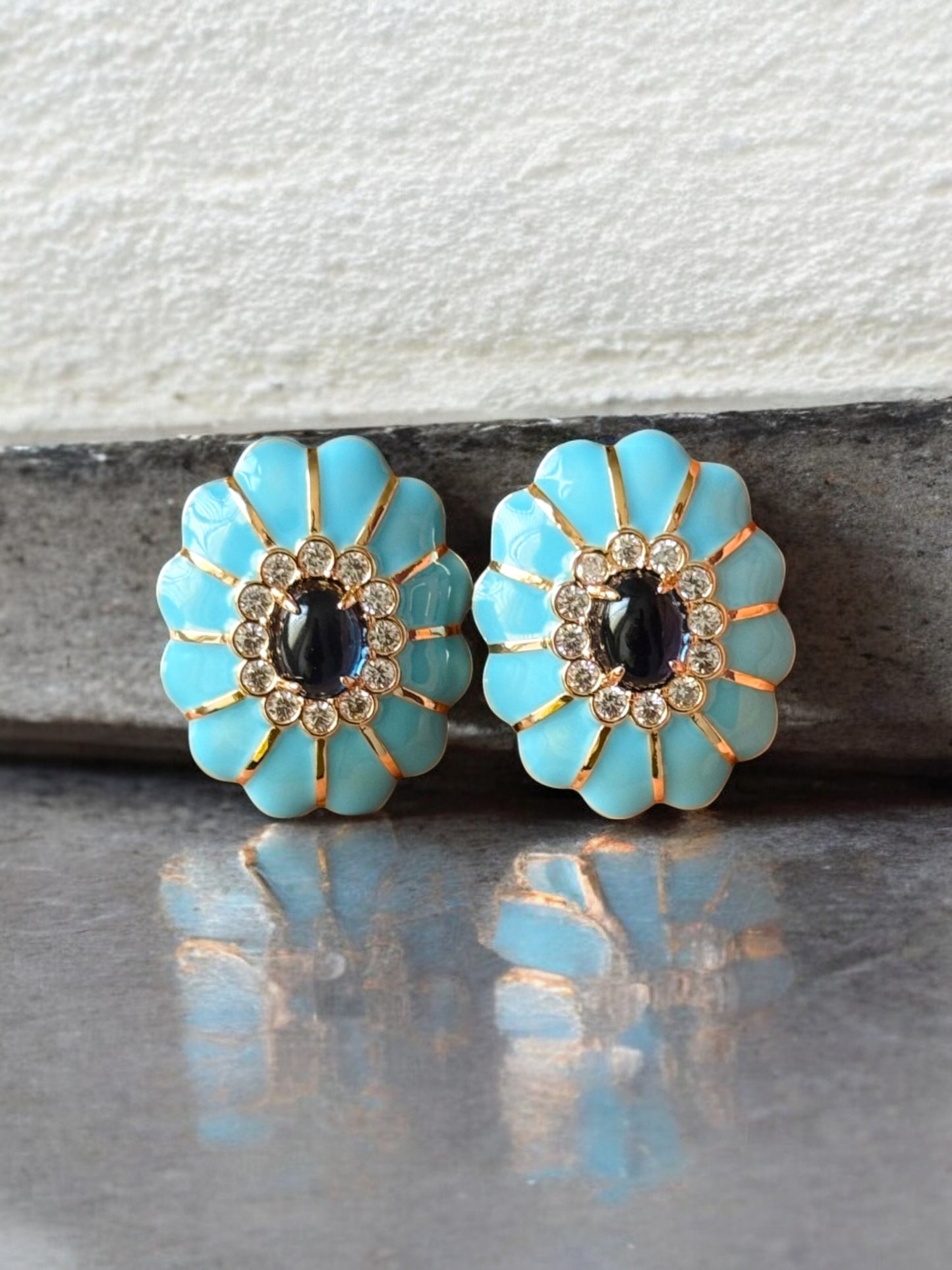 Blue Stud Earrings