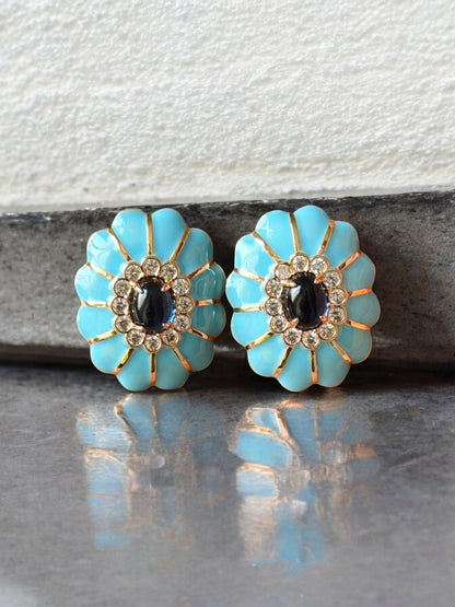 Blue Stud Earrings