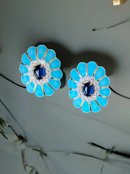 Blue Stud Earrings