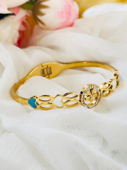 Blossom Gold-Plated Kada Bracelet