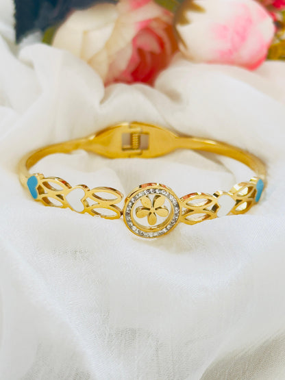 Blossom Gold-Plated Kada Bracelet