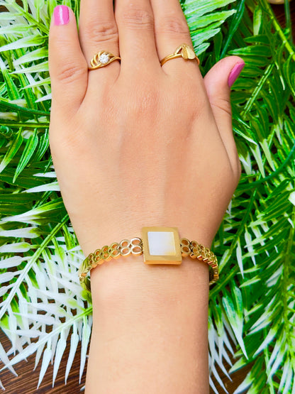 Geometric Charm Gold-plated Anti-tarnish Bracelet