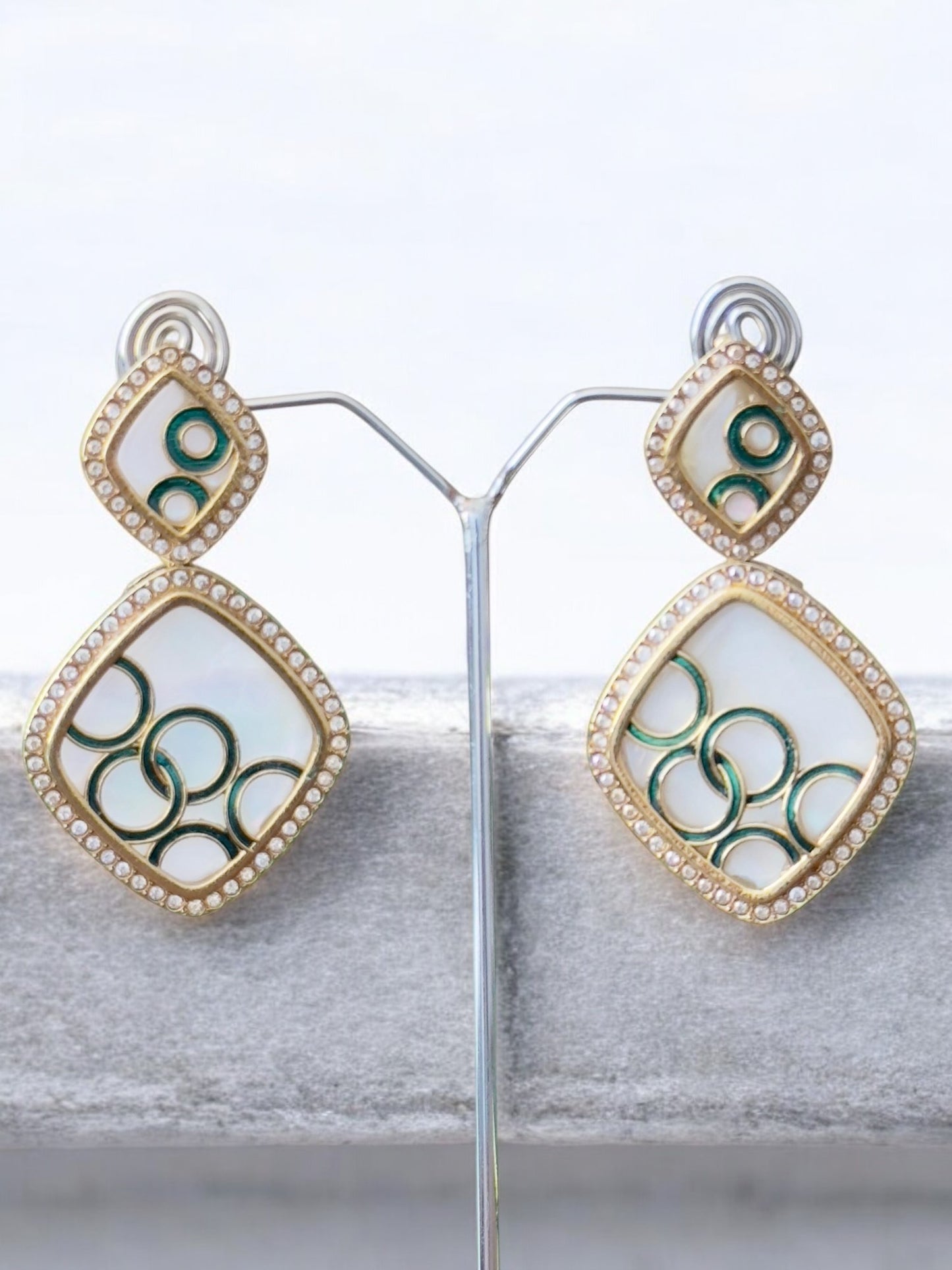 Interlocking Circles Statement Earrings