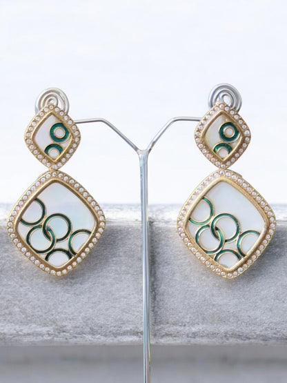 Interlocking Circles Statement Earrings