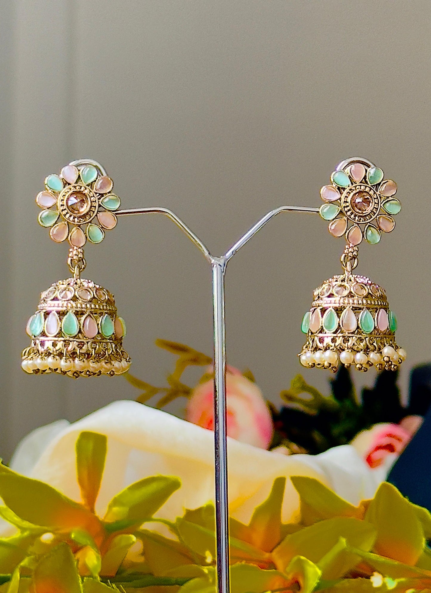 Pushp Pastel Jhumka Earrings