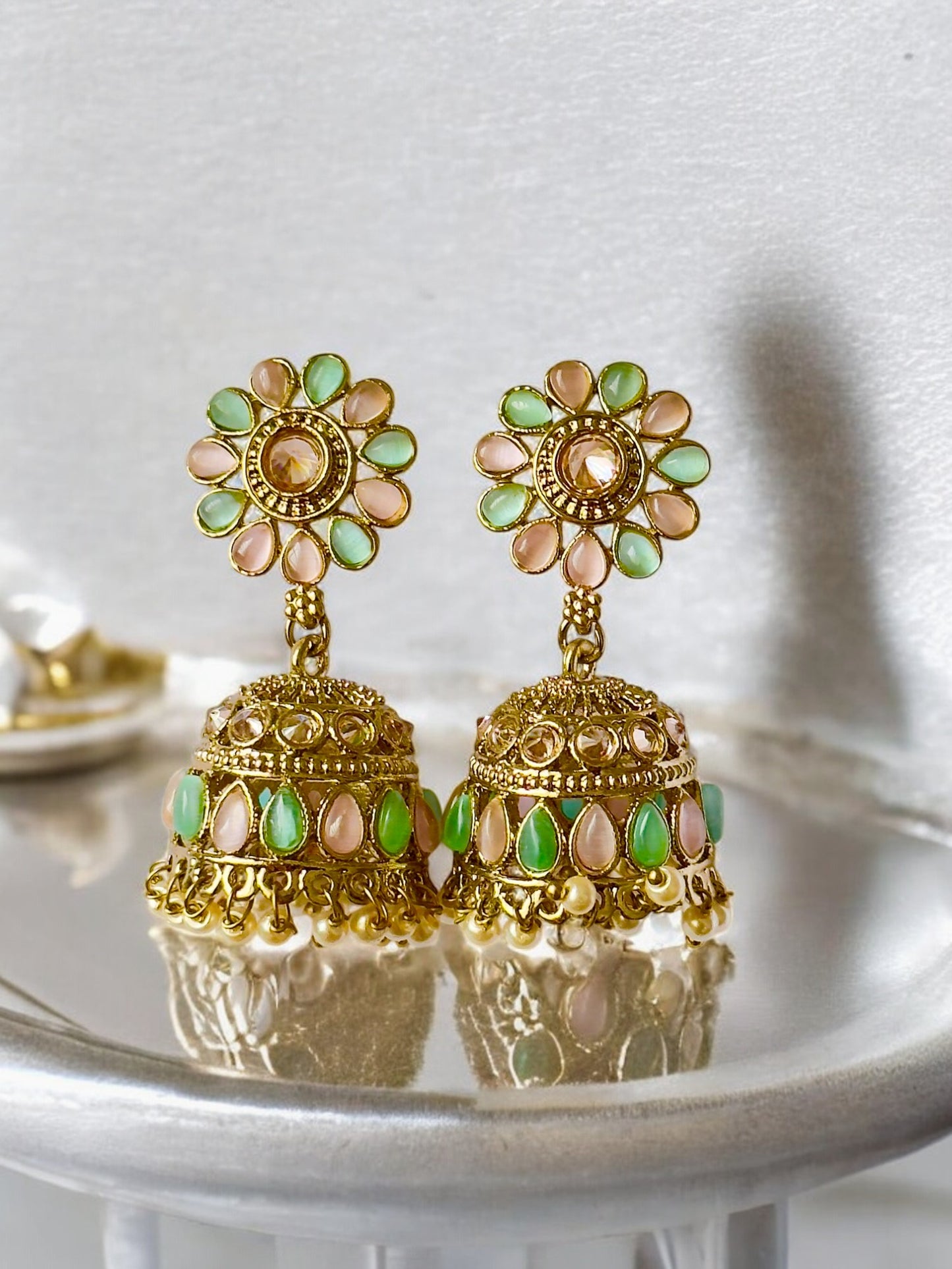 Pushp Pastel Jhumka Earrings