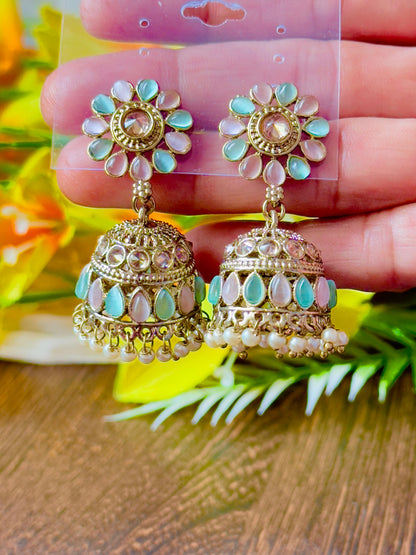 Pushp Pastel Jhumka Earrings