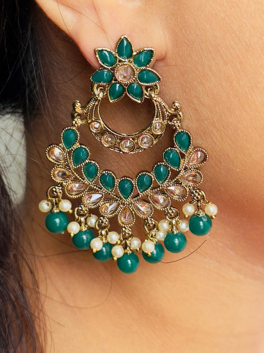 Tara Green Chandelier Earrings