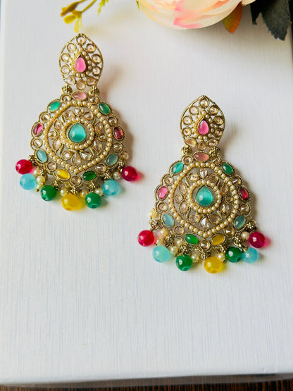 Multicolor Shosha Chandbali Earrings