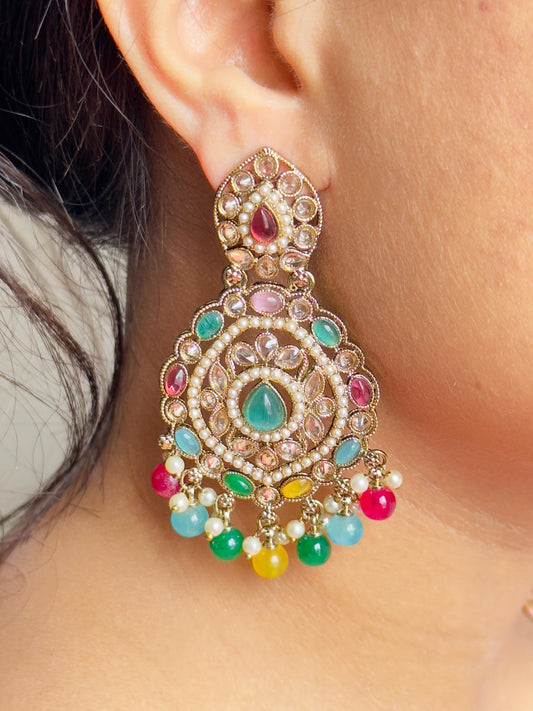 Multicolor Shosha Chandbali Earrings