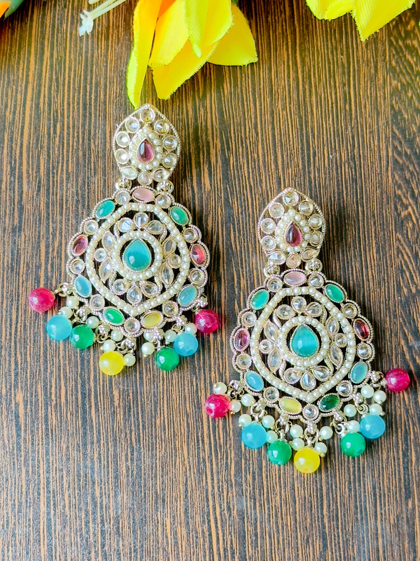 Multicolor Shosha Chandbali Earrings