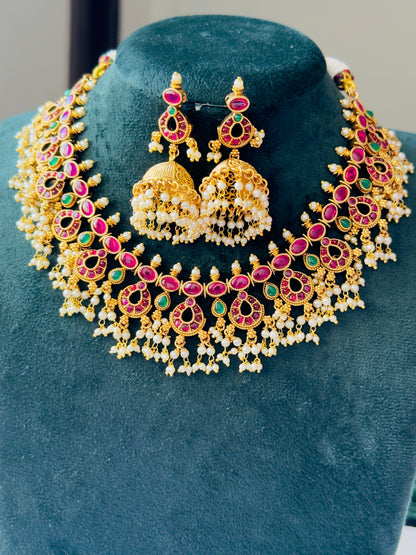 Sridevi Antique Necklace Set