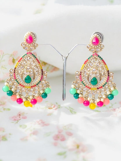 Blue Prati Traditional Jhumkas