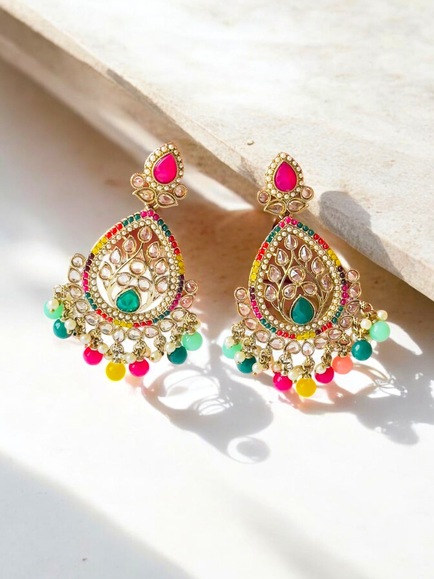 Blue Prati Traditional Jhumkas