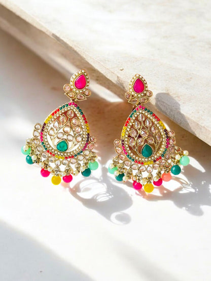 Blue Prati Traditional Jhumkas