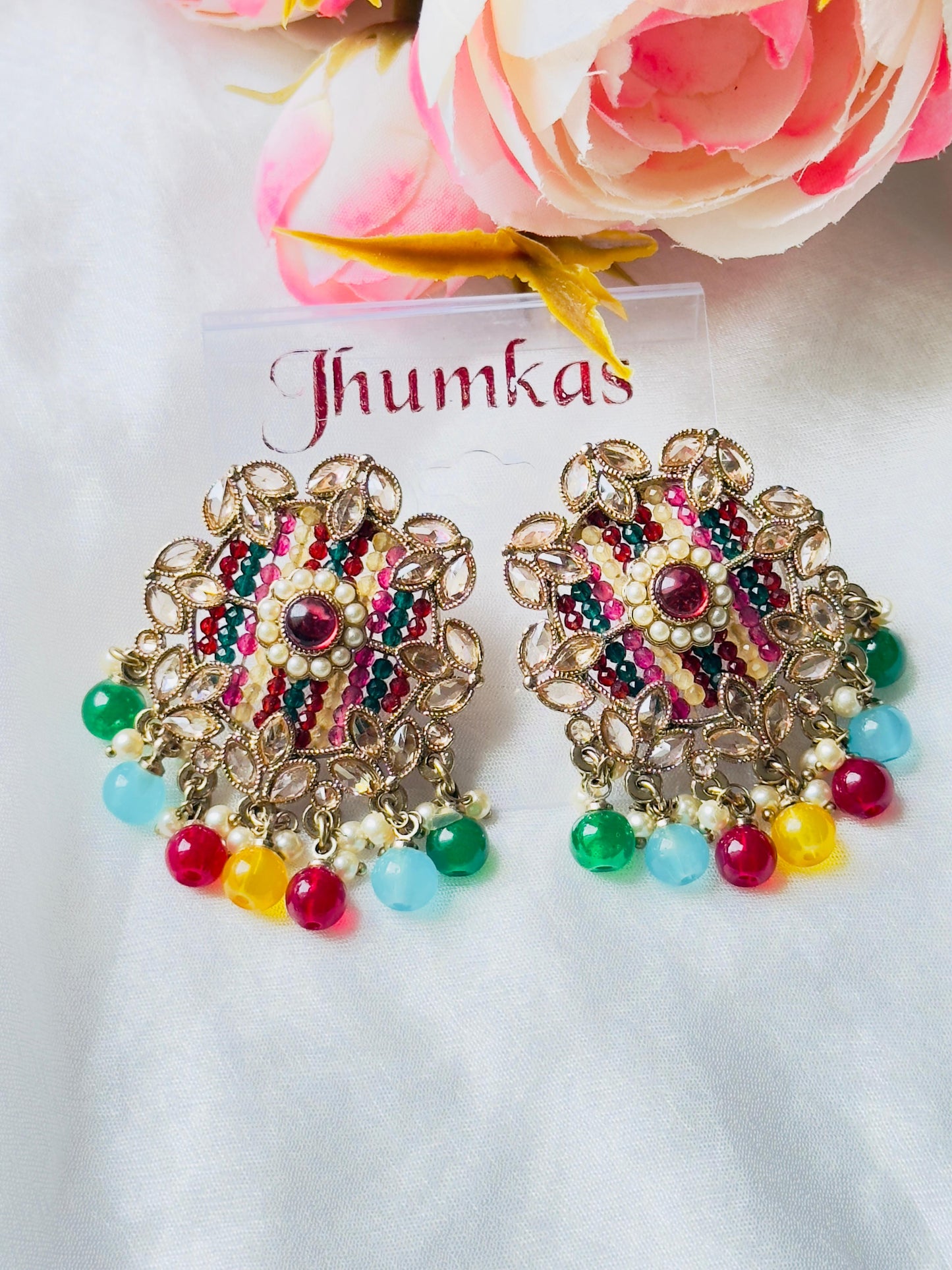 Vibrant Carnival Jhumkas