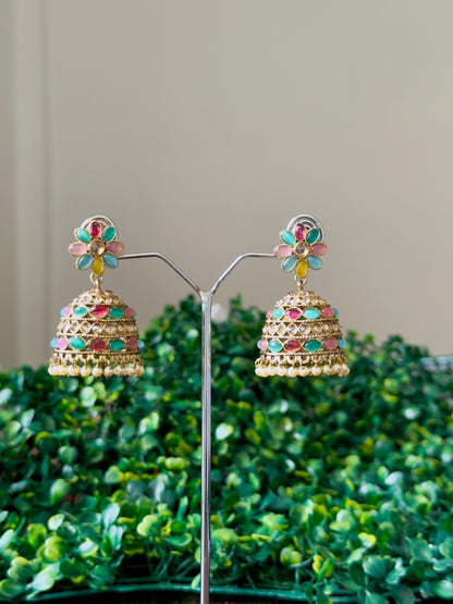 Kalyani Small Multicolor Jhumkas