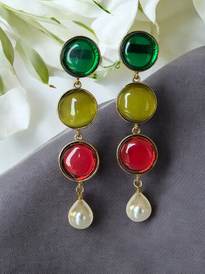 Multicolor Stone Earrings