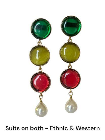 Multicolor Stone Earrings