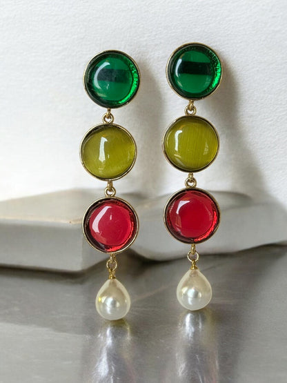 Multicolor Stone Earrings