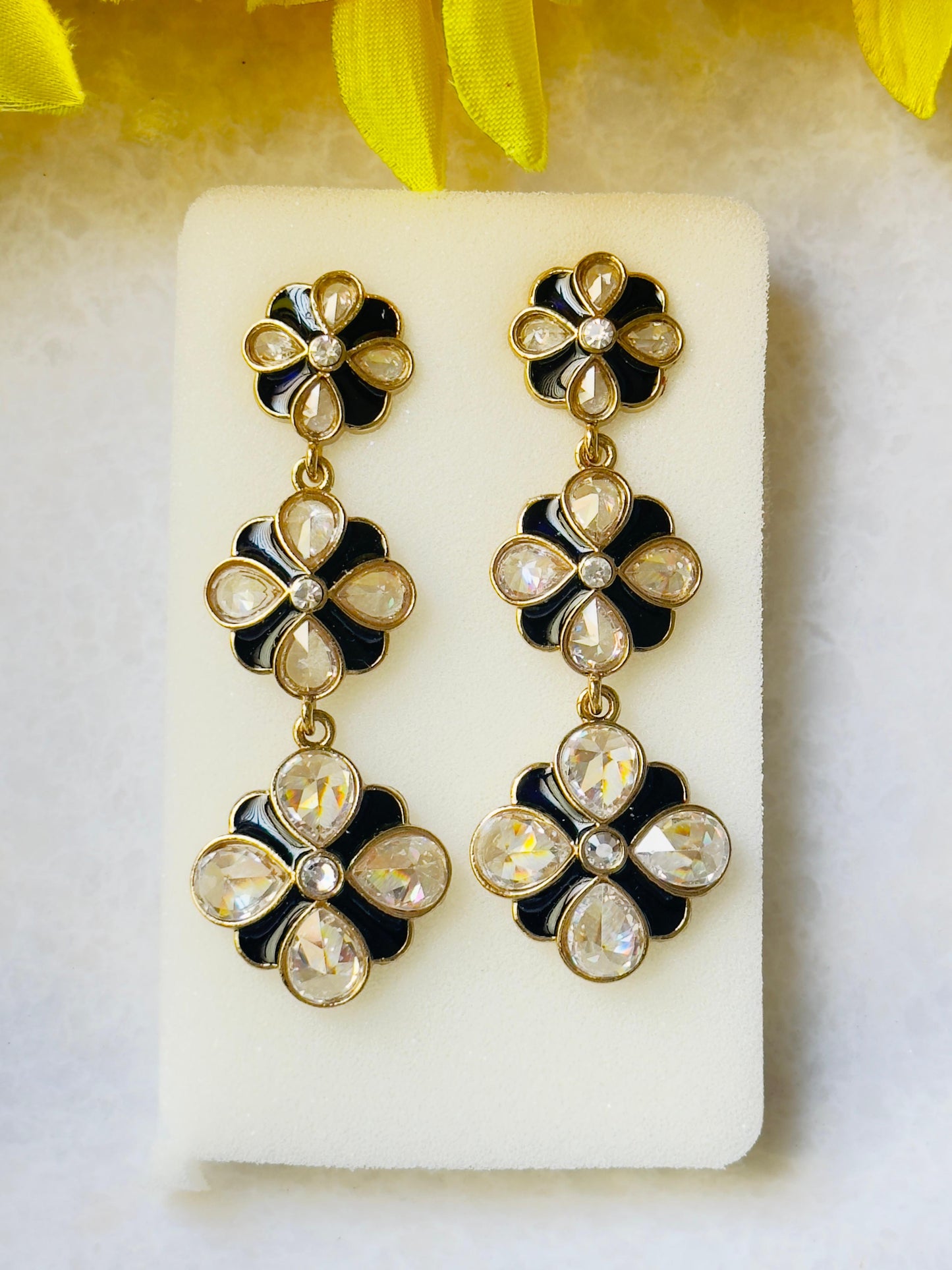 Meenal Floral Meenakari Earrings