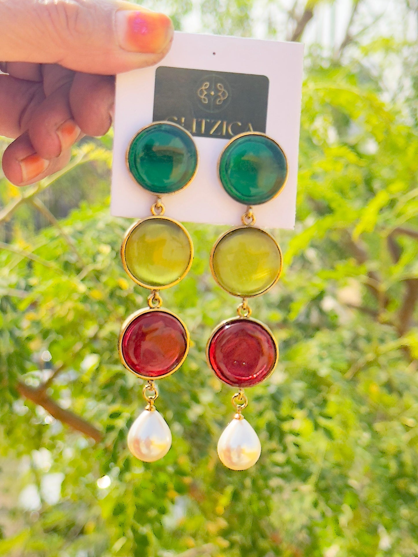 Multicolor Stone Earrings