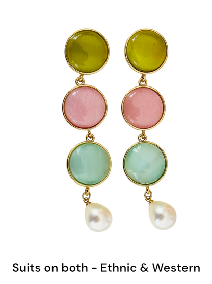 Multicolor Stone Earrings