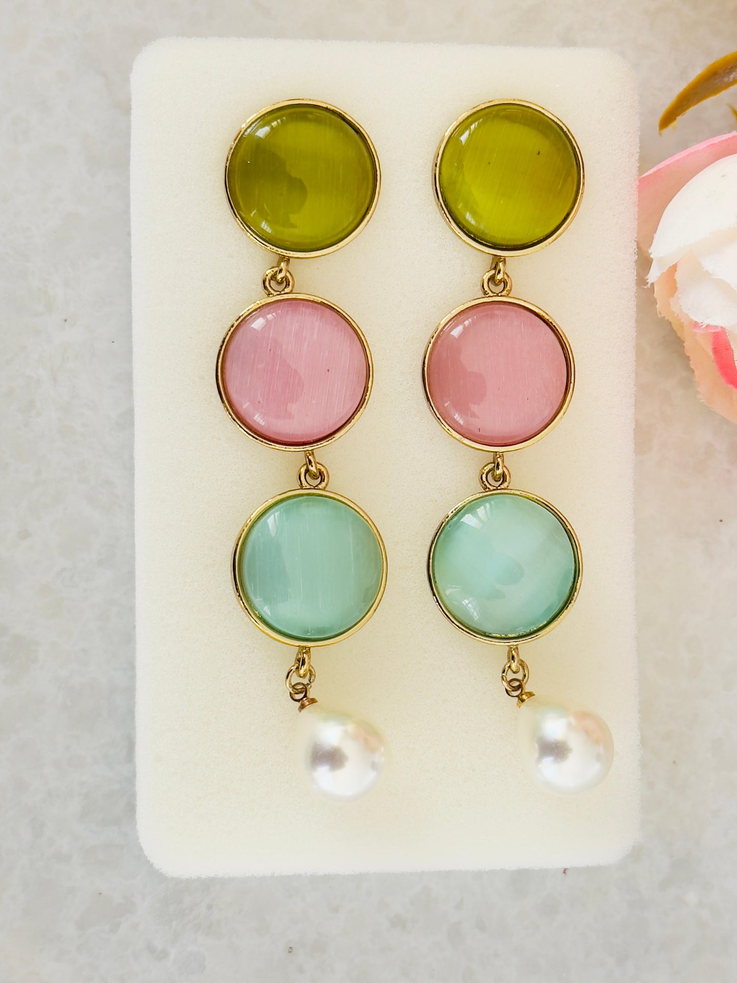 Multicolor Stone Earrings