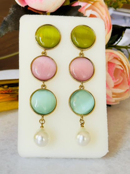 Multicolor Stone Earrings