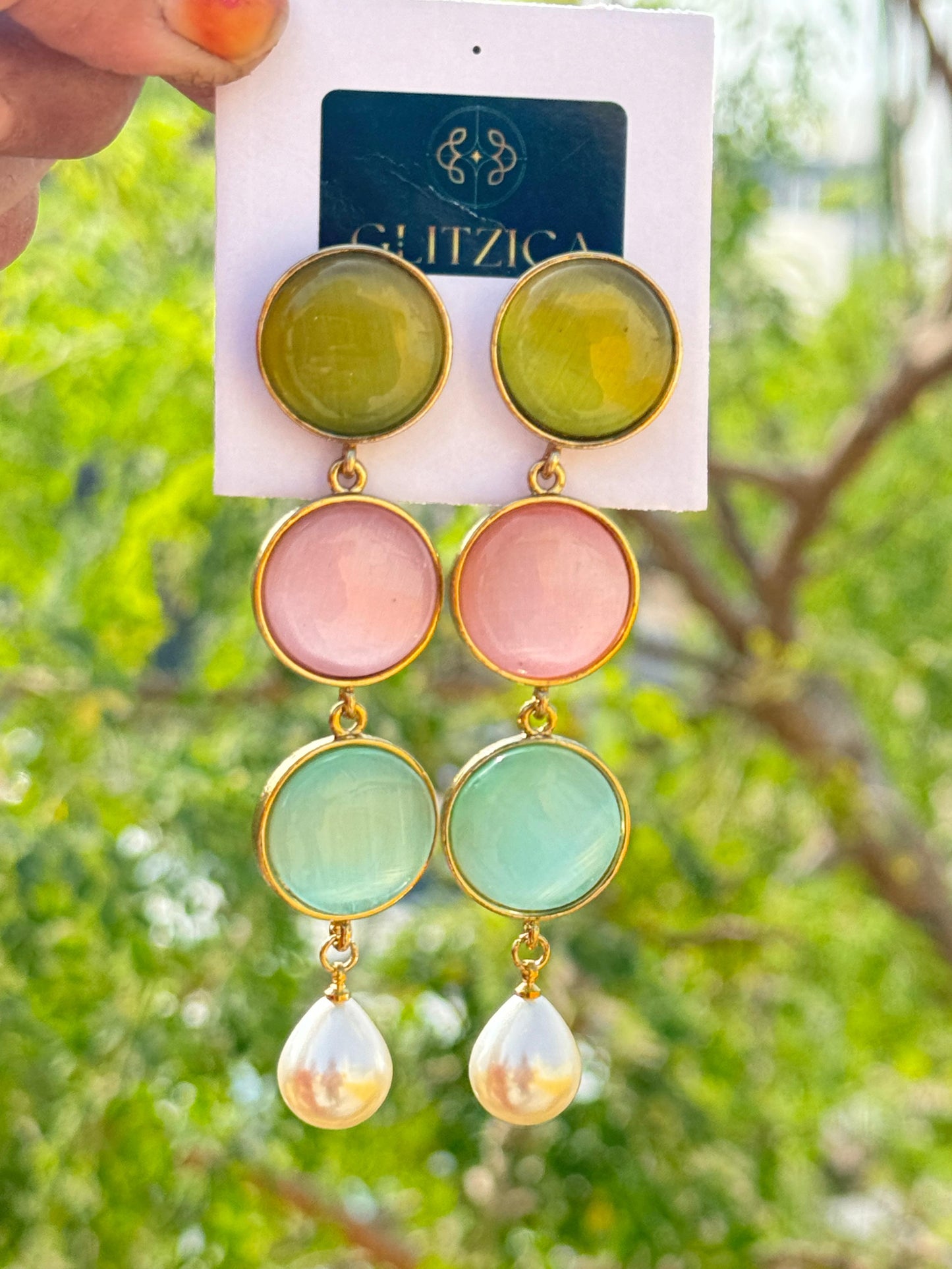 Multicolor Stone Earrings