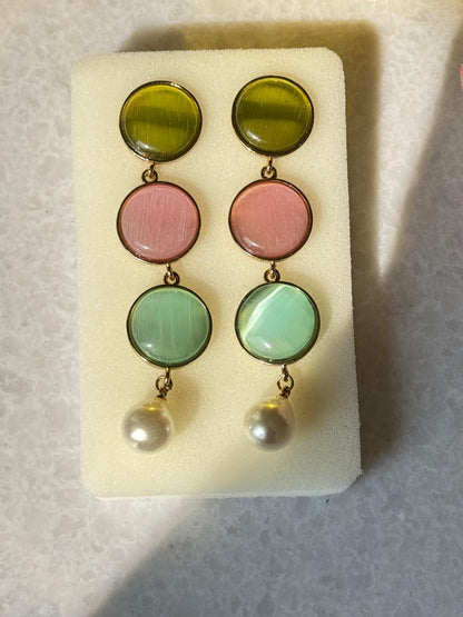 Multicolor Stone Earrings