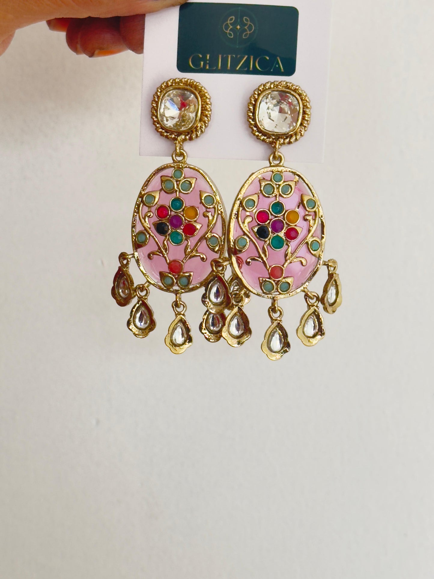 Maysha  Multicolor Kundan Earrings