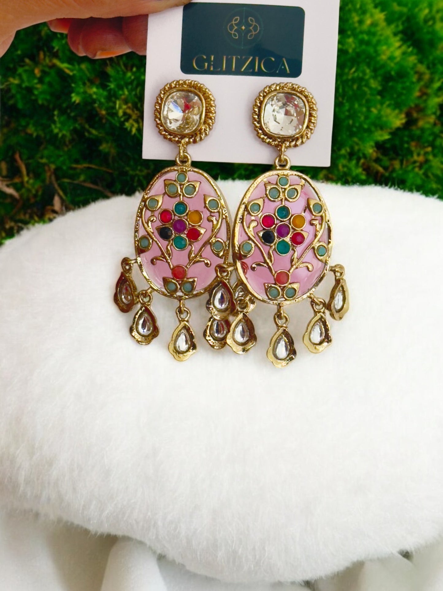 Maysha  Multicolor Kundan Earrings