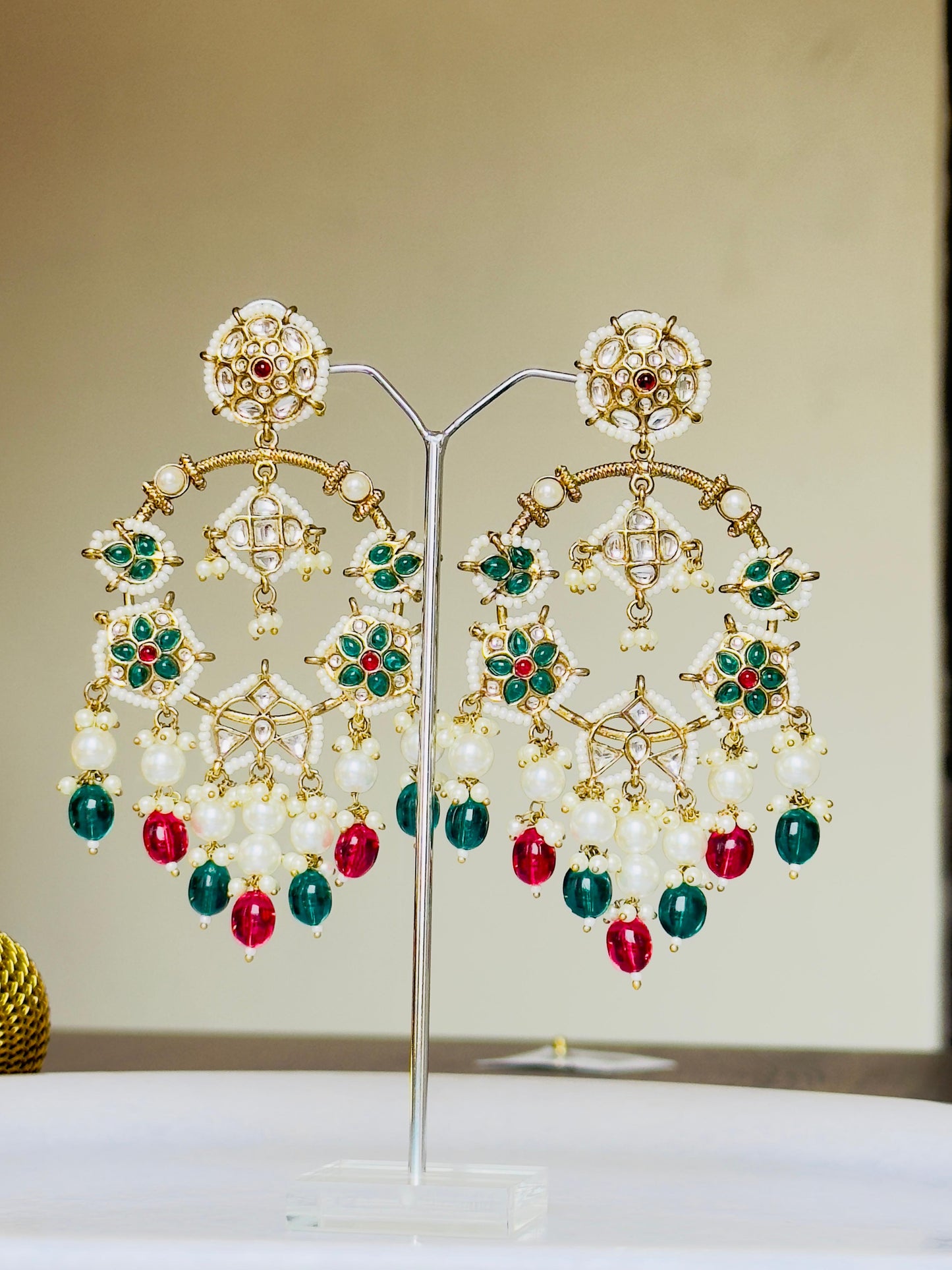 Ruhi Kundan Chandbali Earrings