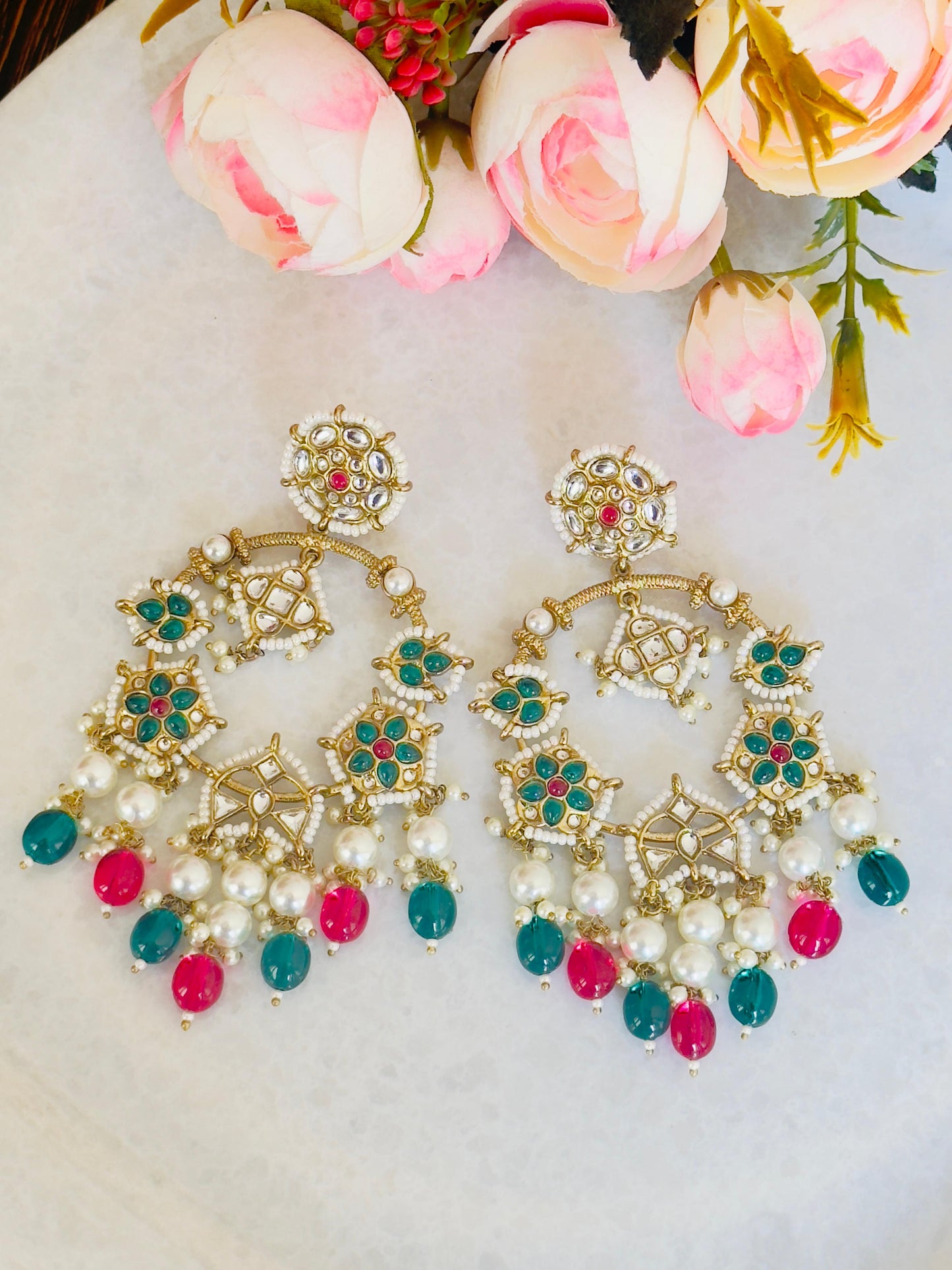 Ruhi Kundan Chandbali Earrings