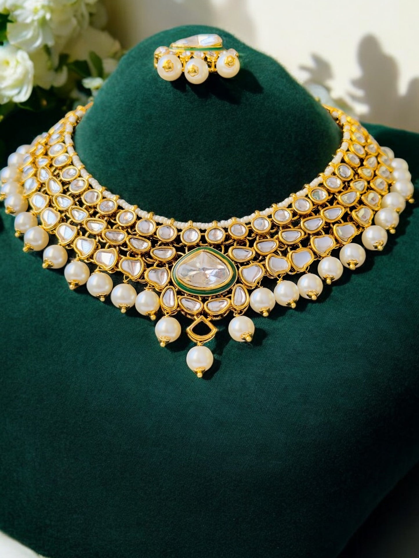 Anarkali Kundan Bridal and Bridesmaid necklace set