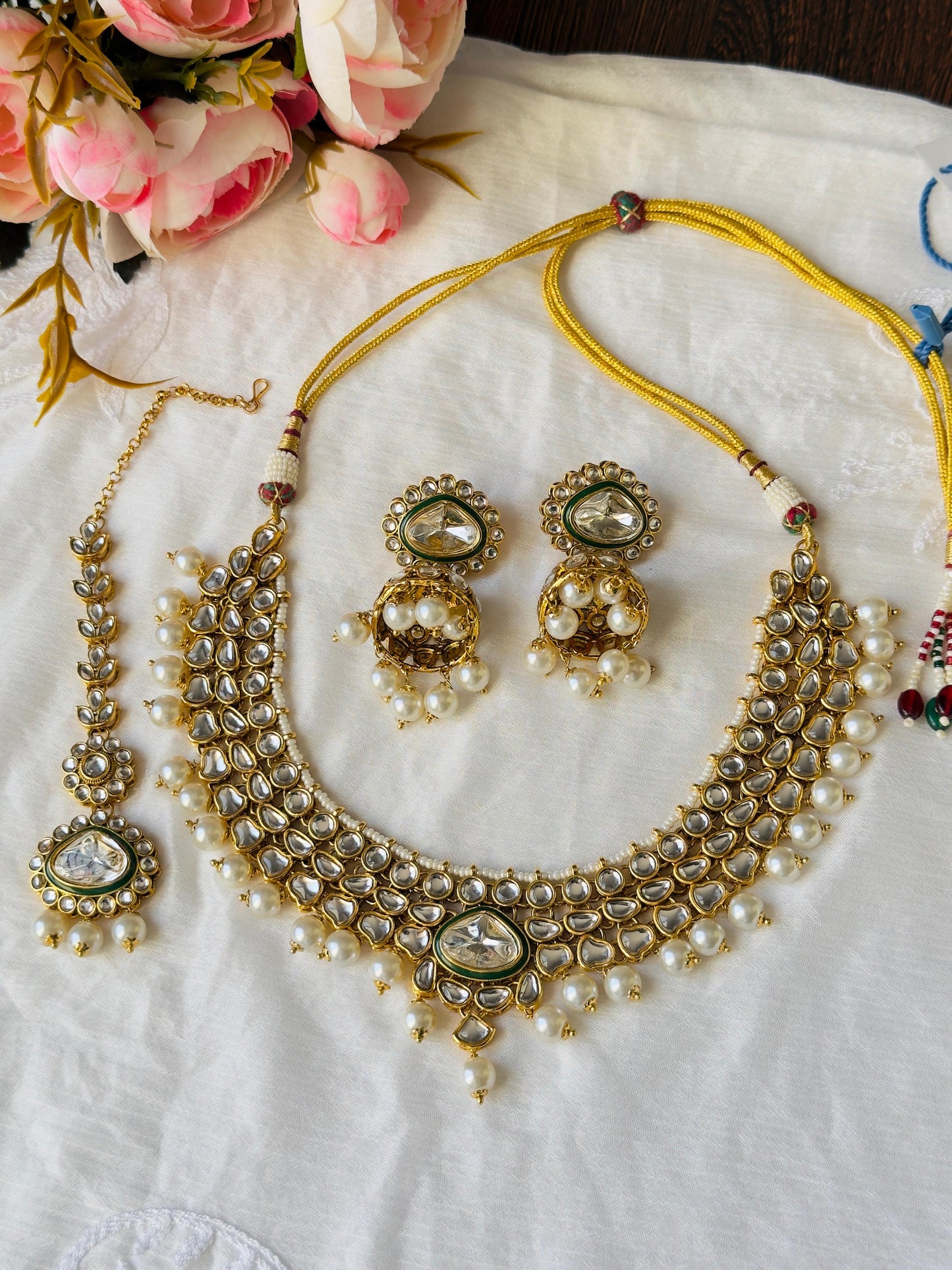 Anarkali Kundan Bridal and Bridesmaid necklace set