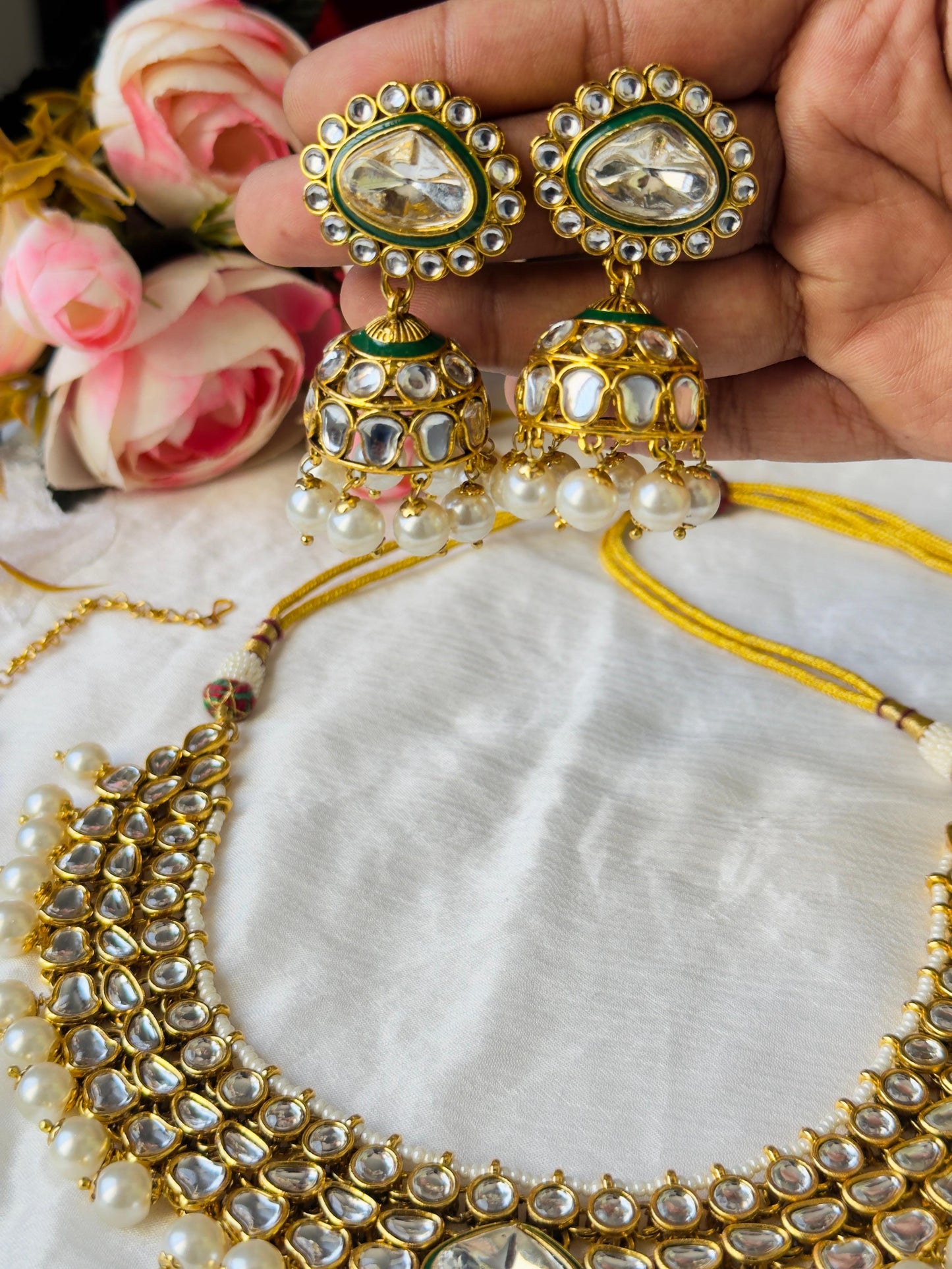 Anarkali Kundan Bridal and Bridesmaid necklace set