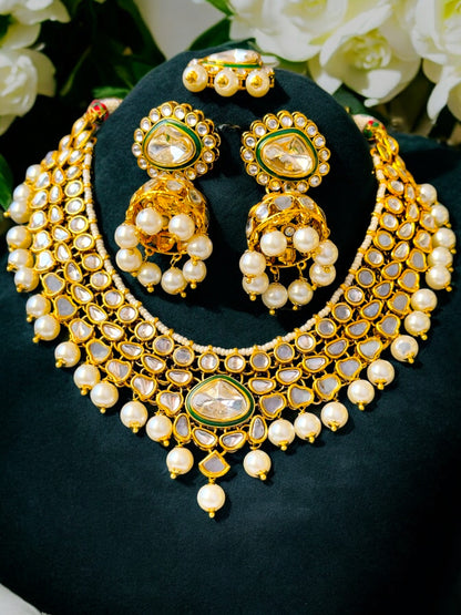 Anarkali Kundan Bridal and Bridesmaid necklace set