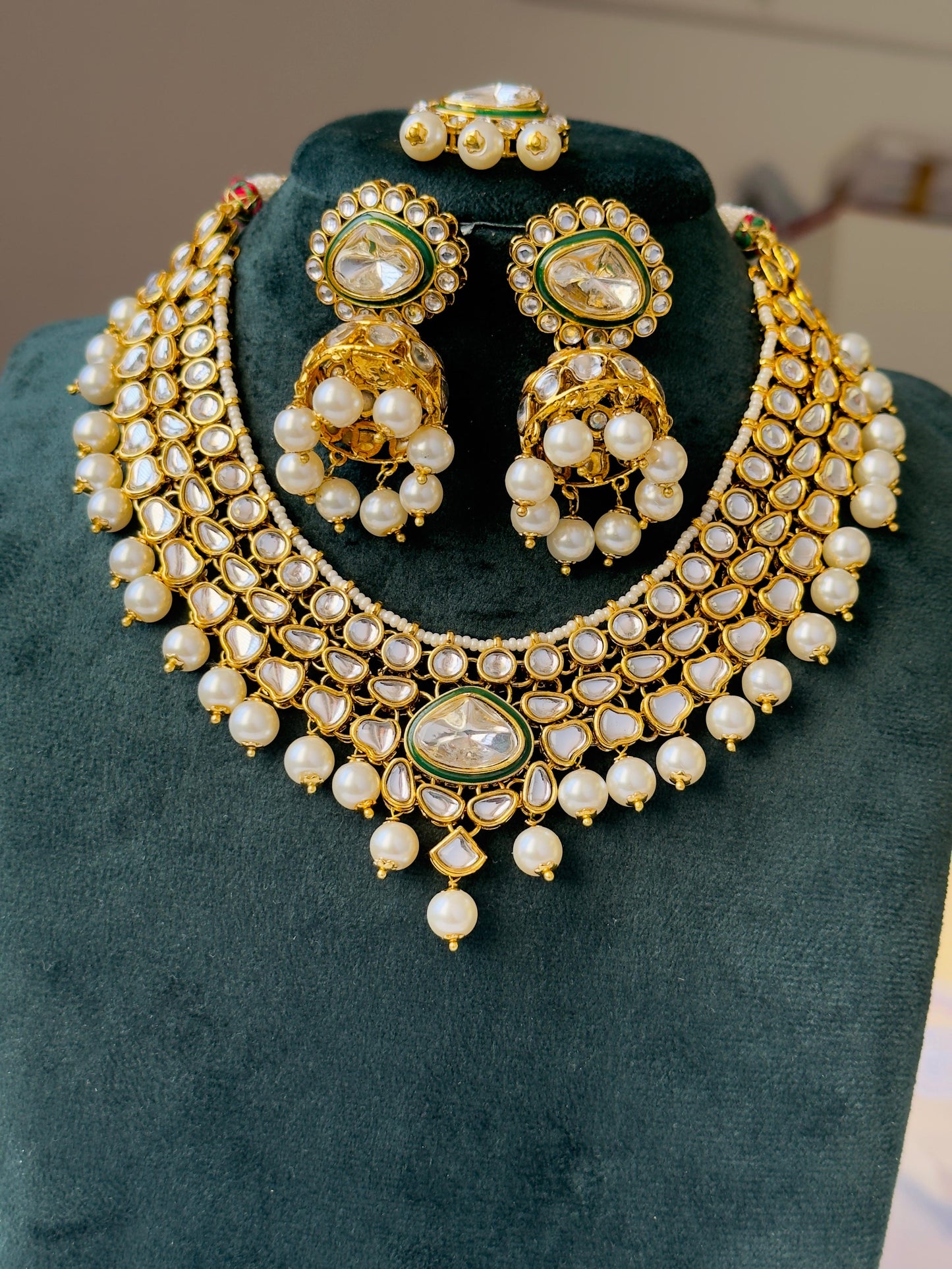 Anarkali Kundan Bridal and Bridesmaid necklace set