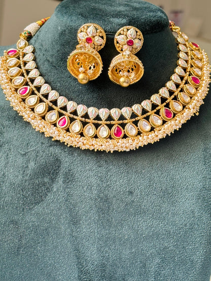 Smriti Meenakari Polki Necklace