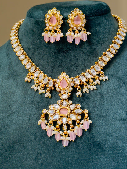 Prachi Kundan Pendant Necklace Set