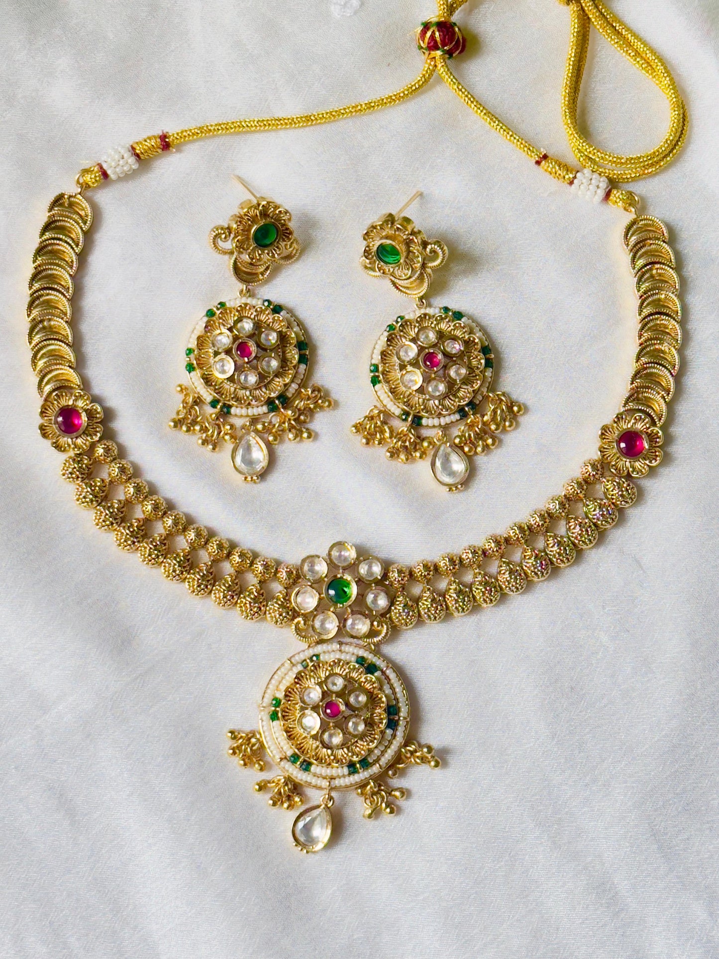 Paridhi Polki Antique Necklace Set