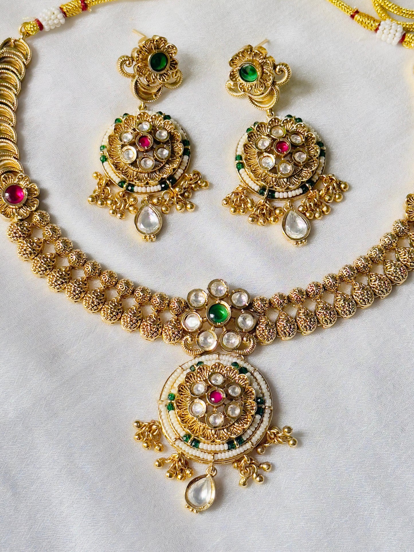 Paridhi Polki Antique Necklace Set