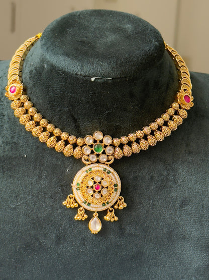 Paridhi Polki Antique Necklace Set