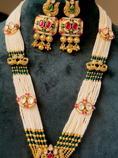 Deepika Meenakari Antique Long Necklace Set