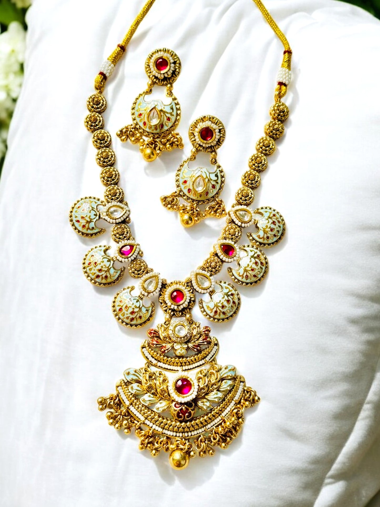 Athiya Meenakari Antique Necklace Set